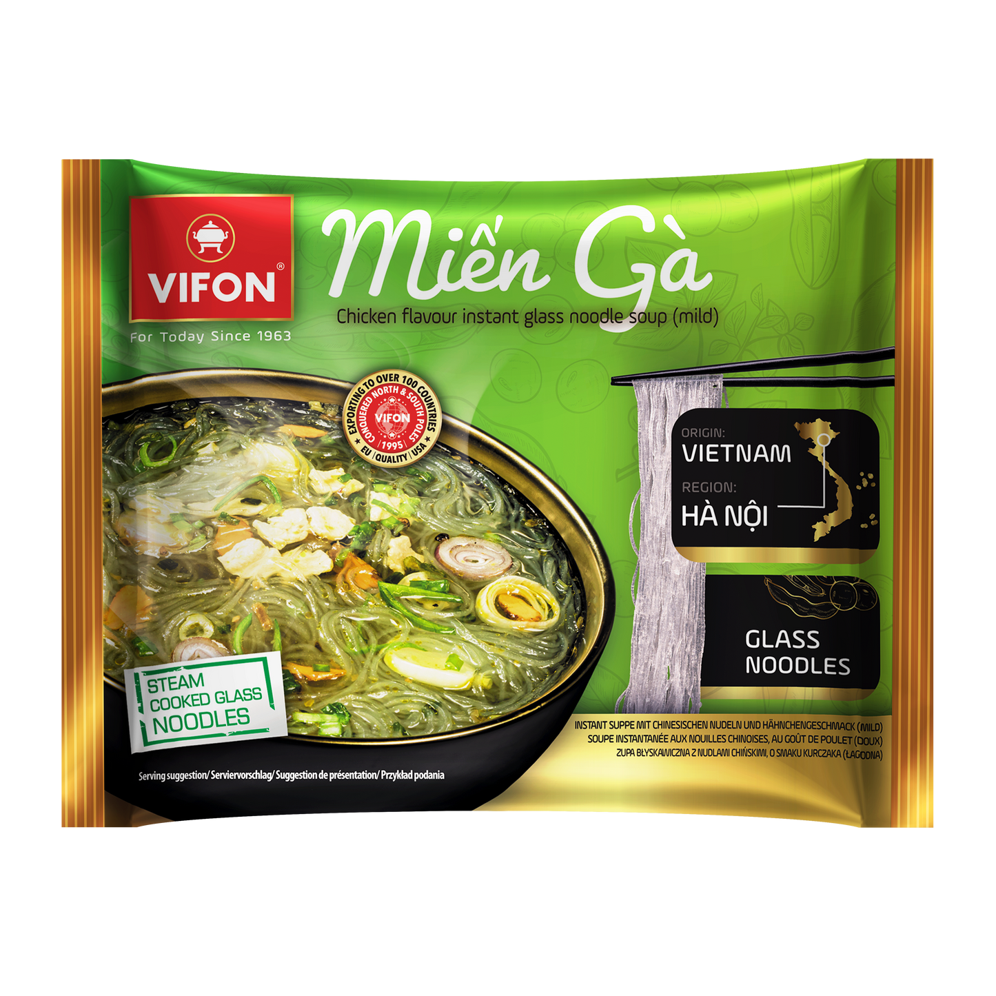 VIFON Miến Gà Instant-Glasnudelsuppe mit Hähnchengeschmack, 18x58 g