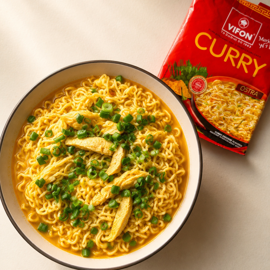 VIFON Golden Instant-Nudelsuppe mit Curry-Hähnchengeschmack, 24x70 g