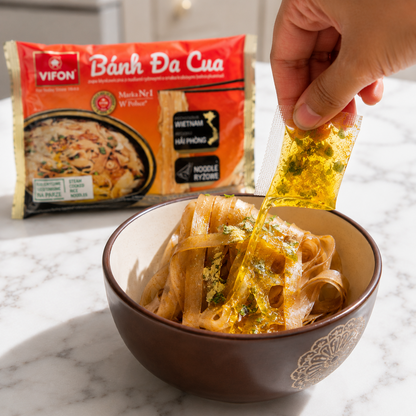 VIFON Banh Da Cua Instant-Reisnudeln mit Krabbengeschmack, 14x60 g