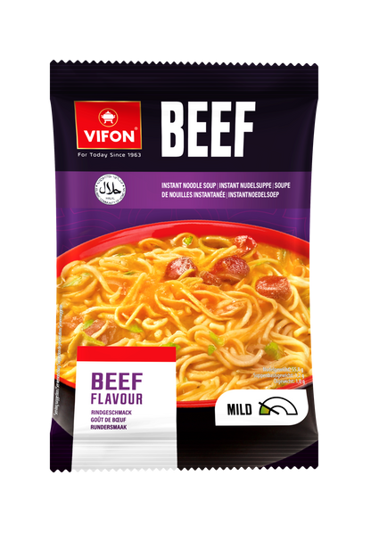 VIFON Instant-Nudelsuppe mit Rindfleischgeschmack, mild, 24x60 g