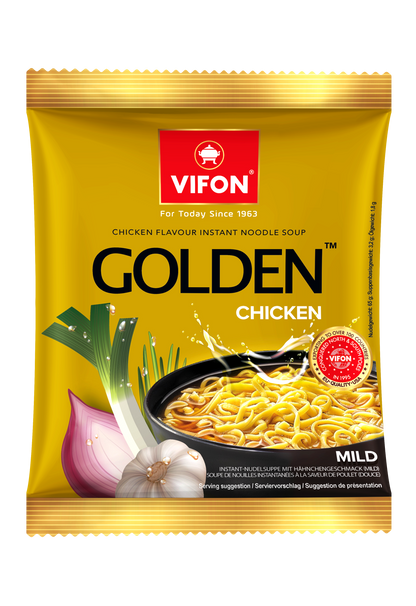 VIFON Golden Instant-Nudelsuppe mit Hähnchengeschmack, mild, 24x70 g