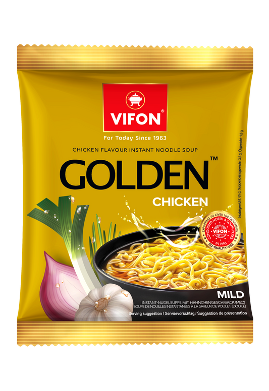 VIFON Golden Instant-Nudelsuppe mit Hähnchengeschmack, mild, 24x70 g