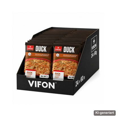 VIFON Instant-Nudelsuppe mit Entengeschmack, mild, 24x60 g