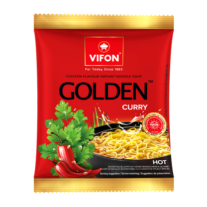VIFON Golden Instant-Nudelsuppe mit Curry-Hähnchengeschmack, 24x70 g
